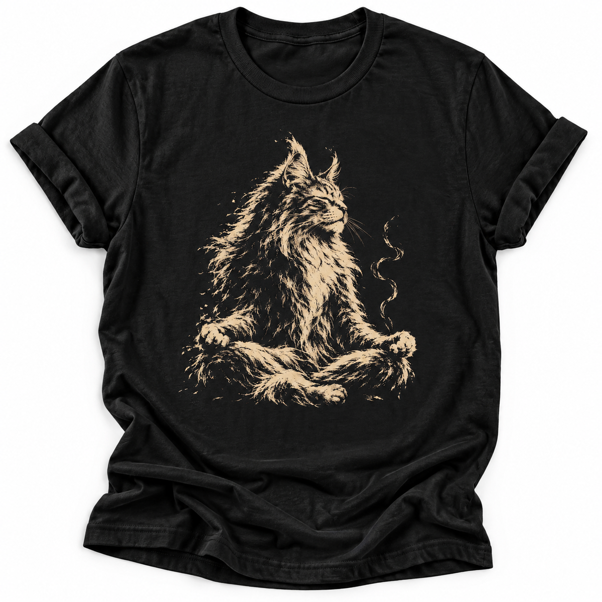 Meditating Maine Coon T‑Shirt