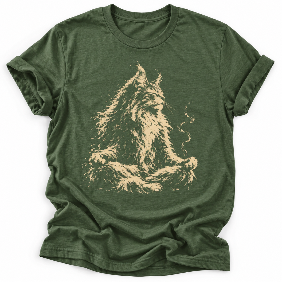 Meditating Maine Coon T‑Shirt