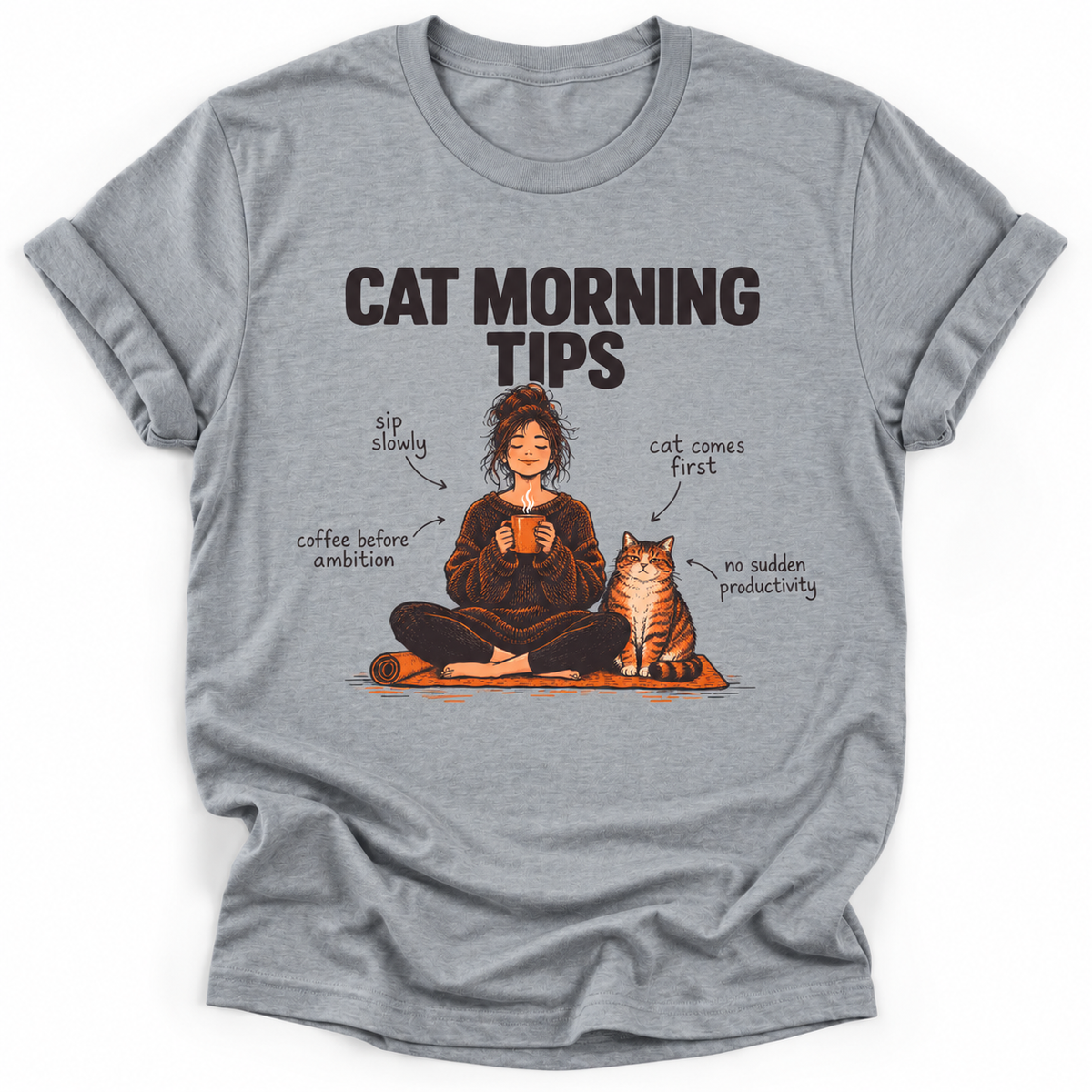 Cat Morning Tips T‑Shirt