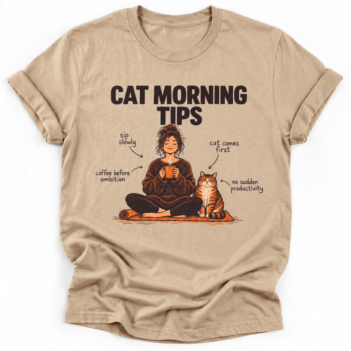 Cat Morning Tips T‑Shirt